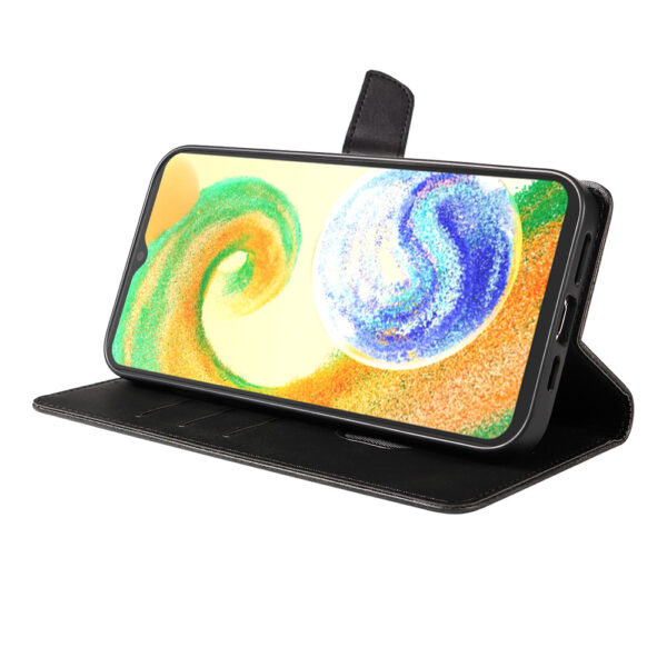 Samsung Galaxy A04s leren telefoonhoesje bookcase met pasjeshouder en magnetisch lipje (3)