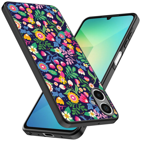 Samsung Galaxy A06 telefoonhoesje met bloemen opdruk (2)