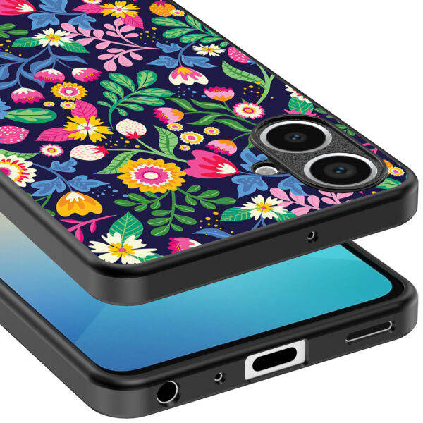 Samsung Galaxy A06 telefoonhoesje met bloemen opdruk (4)