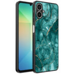 Samsung Galaxy A06 telefoonhoesje met groen marmer opdruk (1)