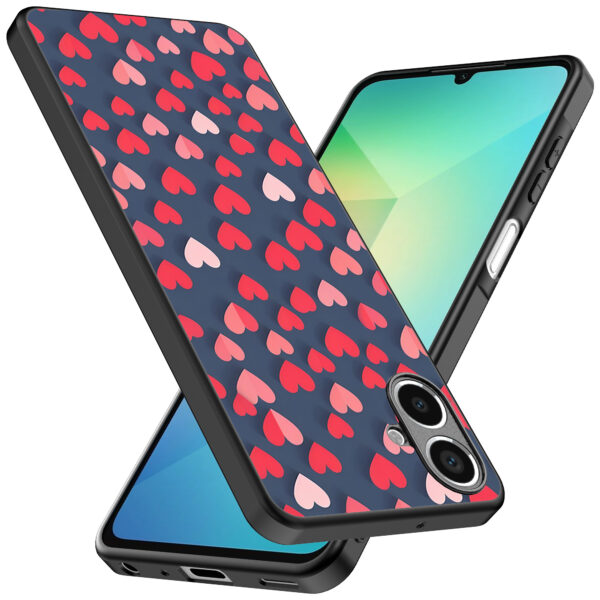 Samsung Galaxy A06 telefoonhoesje met hartjes opdruk klein (2)