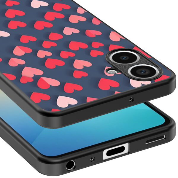 Samsung Galaxy A06 telefoonhoesje met hartjes opdruk klein (4)