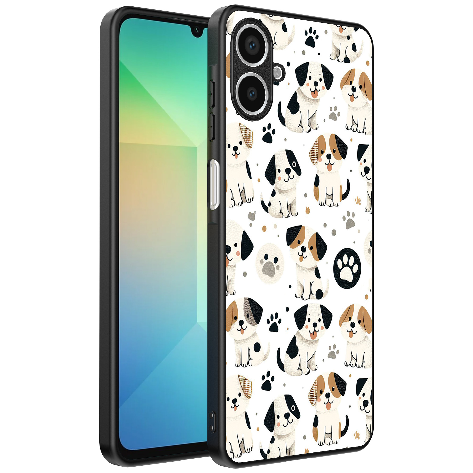 Samsung Galaxy A06 telefoonhoesje met honden opdruk (1)