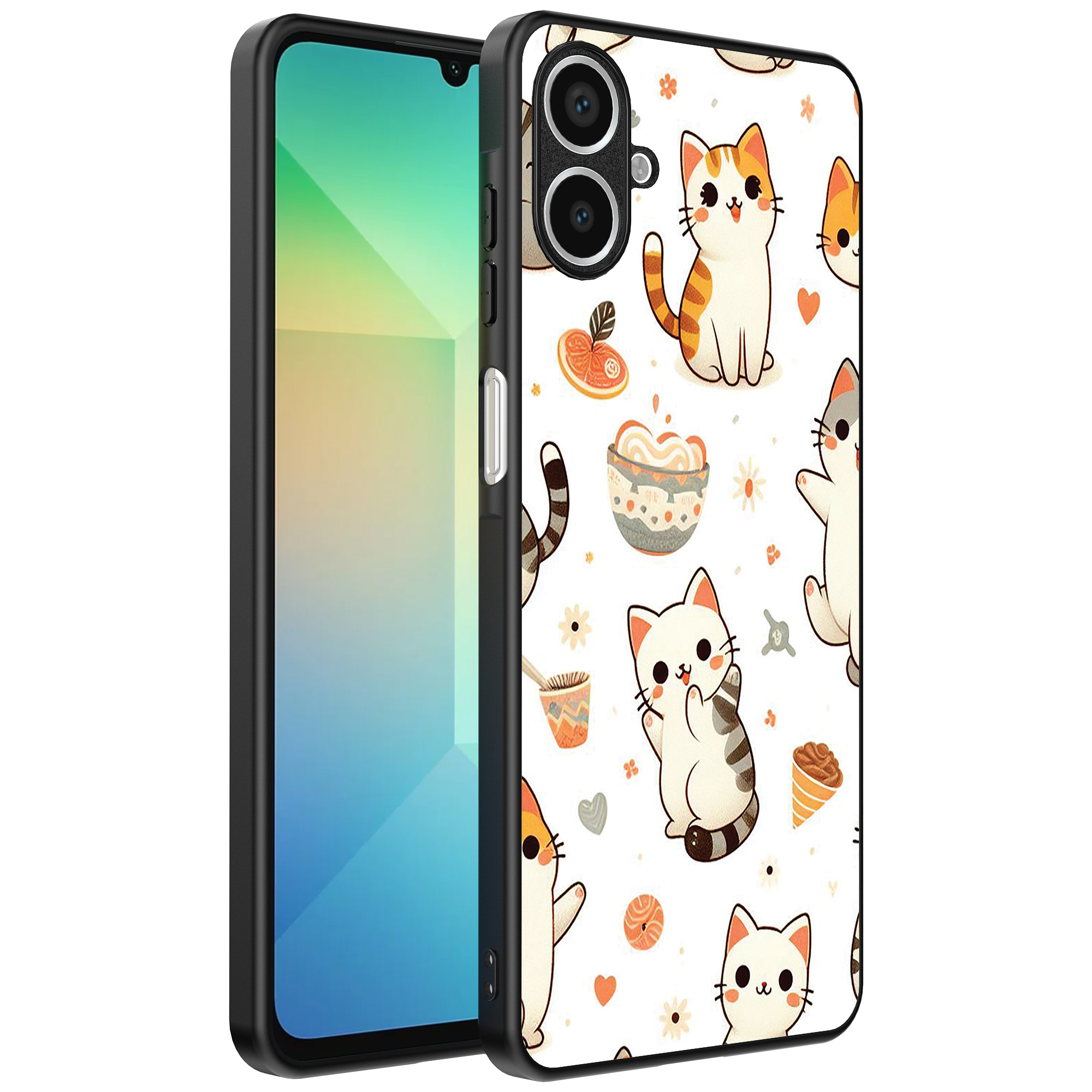 Samsung Galaxy A06 telefoonhoesje met katten opdruk (1)
