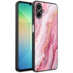 Samsung Galaxy A06 telefoonhoesje met roze marmer opdruk (1)