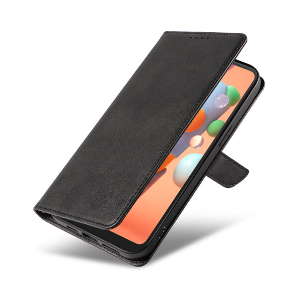 Samsung Galaxy A11 leren telefoonhoesje bookcase met pasjeshouder en magnetisch lipje (4)