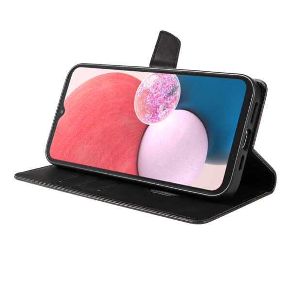 Samsung Galaxy A13 4G leren telefoonhoesje bookcase met pasjeshouder en magnetisch lipje (3)