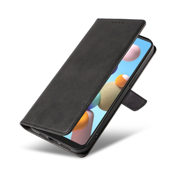 Samsung Galaxy A21 leren telefoonhoesje bookcase met pasjeshouder en magnetisch lipje (4)