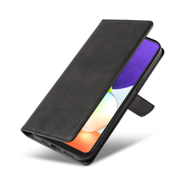 Samsung Galaxy A22 4G leren telefoonhoesje bookcase met pasjeshouder en magnetisch lipje (4)