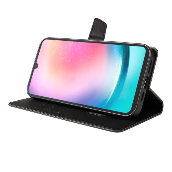 Samsung Galaxy A24 4G leren telefoonhoesje bookcase met pasjeshouder en magnetisch lipje (3)