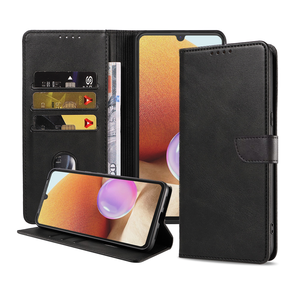 Samsung Galaxy A32 4G leren telefoonhoesje bookcase met pasjeshouder en magnetisch lipje (1)