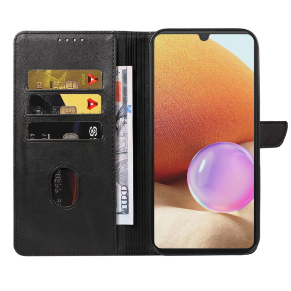 Samsung Galaxy A32 4G leren telefoonhoesje bookcase met pasjeshouder en magnetisch lipje (2)