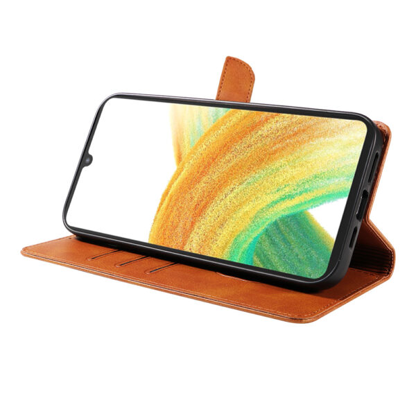Samsung Galaxy A33 5G leren telefoonhoesje bookcase met pasjesh
