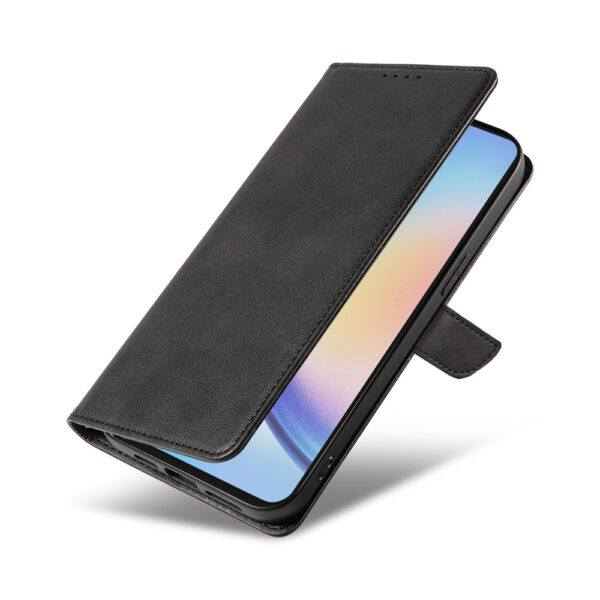 Samsung Galaxy A34 5G leren telefoonhoesje bookcase met pasjeshouder en magnetisch lipje (4)