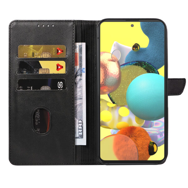 Samsung Galaxy A51 5G leren telefoonhoesje bookcase met pasjeshouder en magnetisch lipje (2)