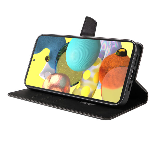 Samsung Galaxy A51 5G leren telefoonhoesje bookcase met pasjeshouder en magnetisch lipje (3)