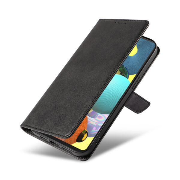 Samsung Galaxy A51 5G leren telefoonhoesje bookcase met pasjeshouder en magnetisch lipje (4)