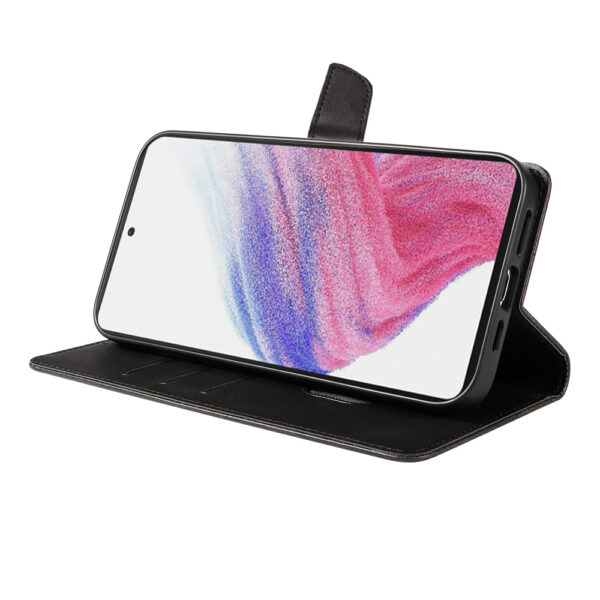 Samsung Galaxy A53 5G leren telefoonhoesje bookcase met pasjeshouder en magnetisch lipje (3)