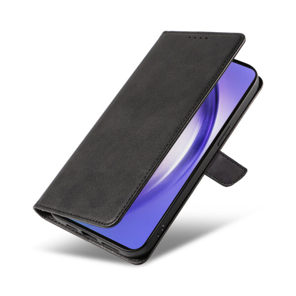 Samsung Galaxy A54 5G leren telefoonhoesje bookcase met pasjeshouder en magnetisch lipje (4)