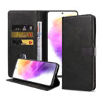 Samsung Galaxy A73 5G leren telefoonhoesje bookcase met pasjeshouder en magnetisch lipje (1)