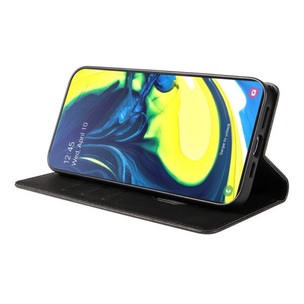 Samsung Galaxy A80 leren telefoonhoesje bookcase met pasjeshouder en magnetische sluiting (3)