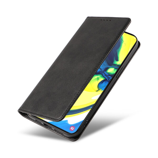 Samsung Galaxy A80 leren telefoonhoesje bookcase met pasjeshouder en magnetische sluiting (4)