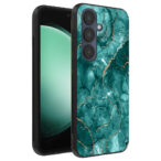 Samsung Galaxy S23 FE telefoonhoesje met groen marmer opdruk (1)