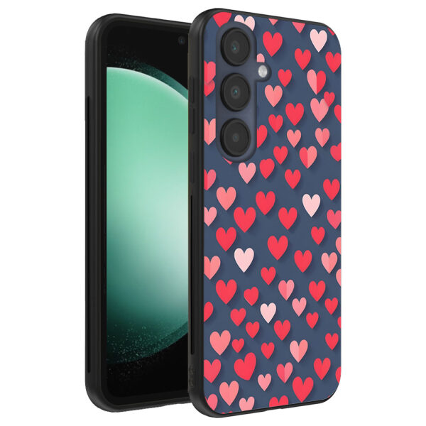 Samsung Galaxy S23 FE telefoonhoesje met hartjes opdruk klein (1)