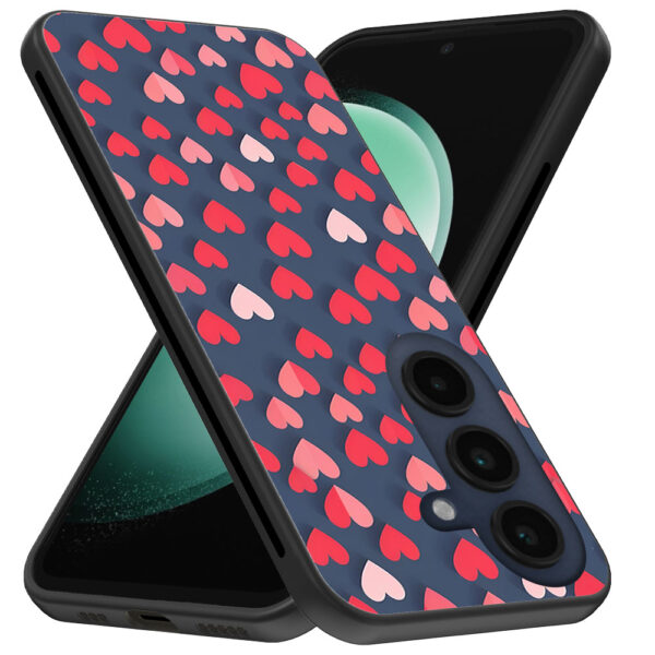 Samsung Galaxy S23 FE telefoonhoesje met hartjes opdruk klein (3)