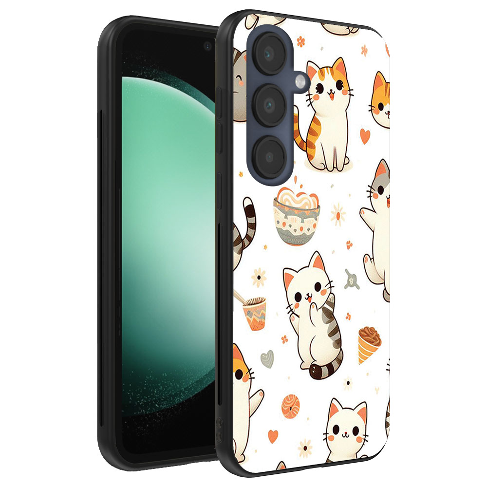 Samsung Galaxy S23 FE telefoonhoesje met katten opdruk (1)