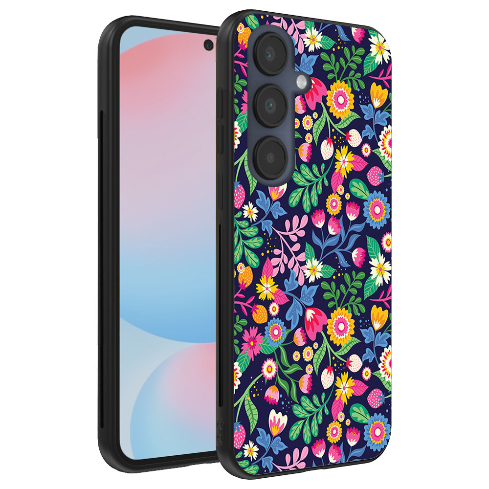 Samsung Galaxy S24 FE telefoonhoesje met bloemen opdruk (1)
