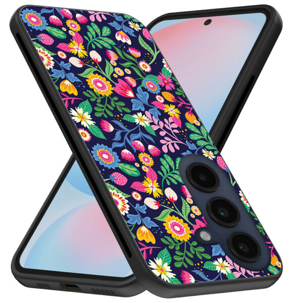 Samsung Galaxy S24 FE telefoonhoesje met bloemen opdruk (3)