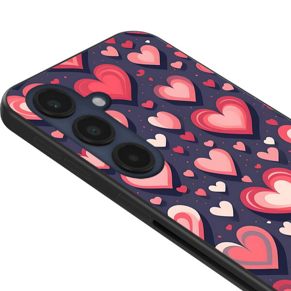 Samsung Galaxy S24 FE telefoonhoesje met hartjes opdruk groot (2)