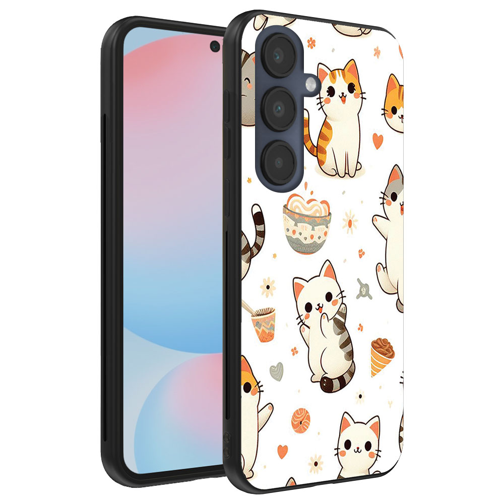Samsung Galaxy S24 FE telefoonhoesje met katten opdruk (1)
