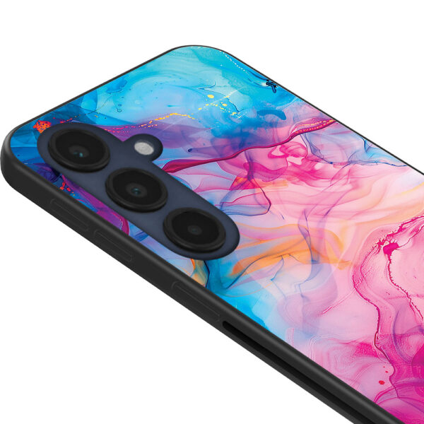 Samsung Galaxy S24 FE telefoonhoesje met regenboog acryl marmer opdruk (2)