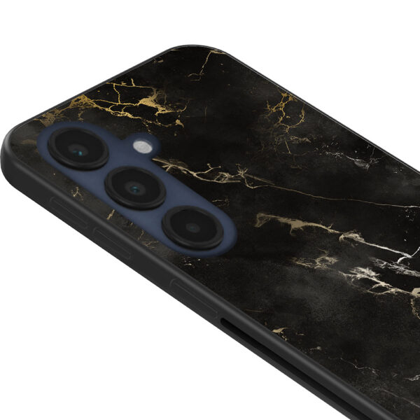 Samsung Galaxy S24 FE telefoonhoesje met zwart marmer opdruk (2)