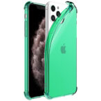 iPhone 11 Pro siliconen telefoonhoesje met stootrand transparant groen (1)