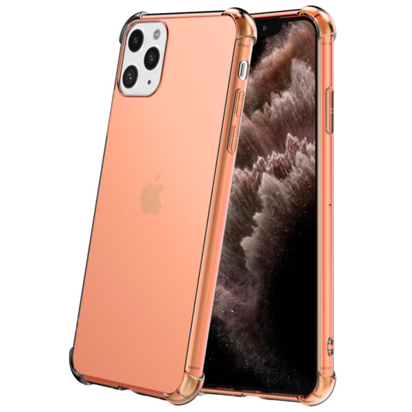 iPhone 11 Pro siliconen telefoonhoesje met stootrand transparant rood (3)