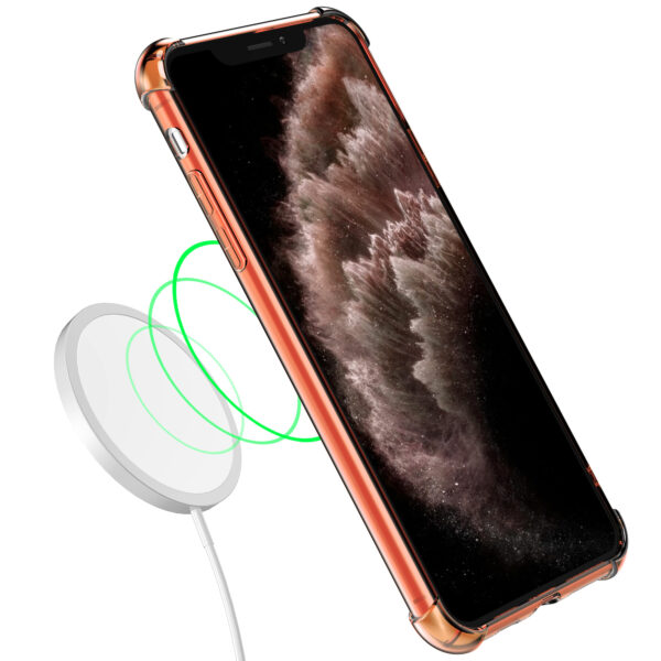 iPhone 11 Pro siliconen telefoonhoesje met stootrand transparant rood (4)