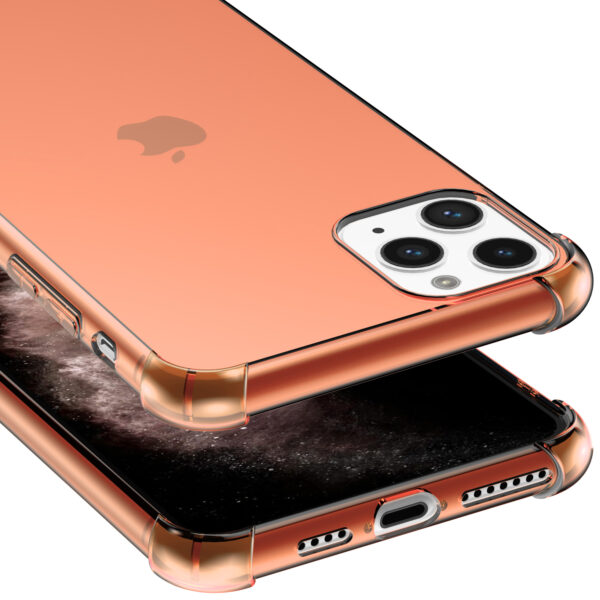 iPhone 11 Pro siliconen telefoonhoesje met stootrand transparant rood (5)