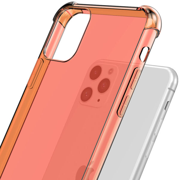 iPhone 11 Pro siliconen telefoonhoesje met stootrand transparant rood (6)