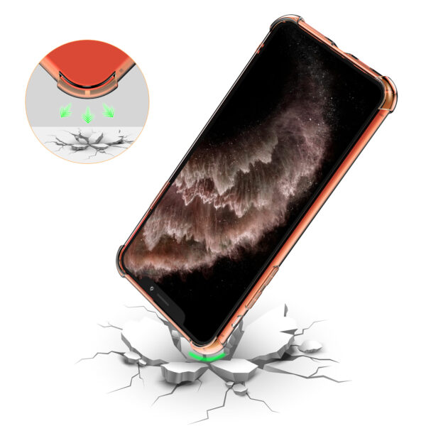 iPhone 11 Pro siliconen telefoonhoesje met stootrand transparant rood (7)