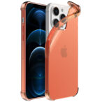 iPhone 12 Pro siliconen telefoonhoesje met stootrand transparant rood (1)