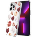 iPhone 13 Pro Max transparant telefoonhoesje met bloemen en rozen opdruk (1)
