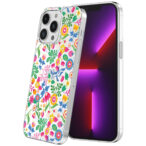 iPhone 13 Pro Max transparant telefoonhoesje met bloemen opdruk (1)