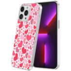 iPhone 13 Pro Max transparant telefoonhoesje met hartjes opdruk (1)