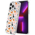 iPhone 13 Pro Max transparant telefoonhoesje met honden opdruk (1)