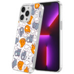 iPhone 13 Pro Max transparant telefoonhoesje met katten en poezen opdruk (1)