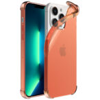 iPhone 13 Pro siliconen telefoonhoesje met stootrand transparant rood (1)