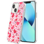 iPhone 13 transparant telefoonhoesje met hartjes opdruk (1)